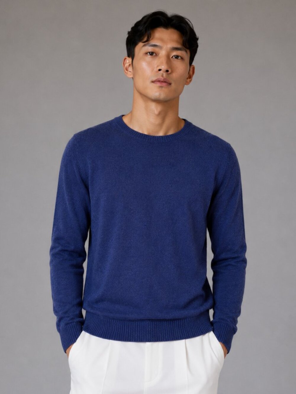 Washable Wool Brooks Brothers 346 Sweater M/ M Blue Crewneck LN